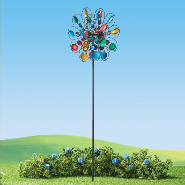 Trinx Sparkling Double Spinner Garden stake & Reviews Wayfair Canada